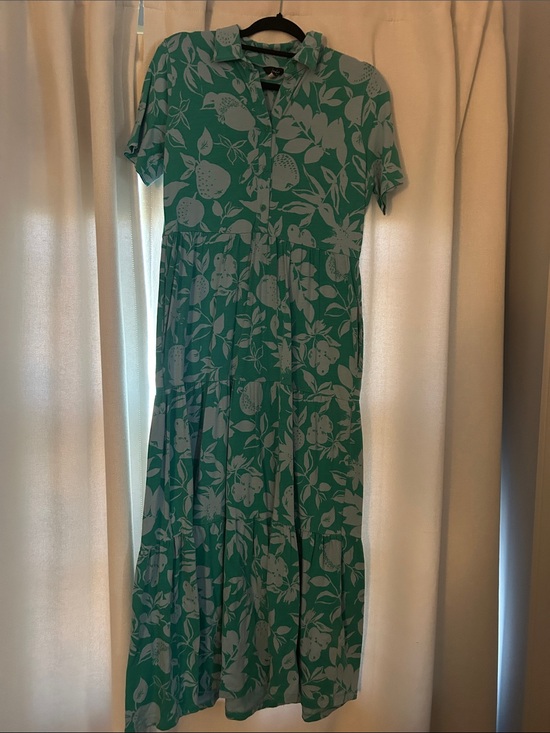 Joules Dresses & Skirts - Joules Green Floral Button-Front Maxi Dress